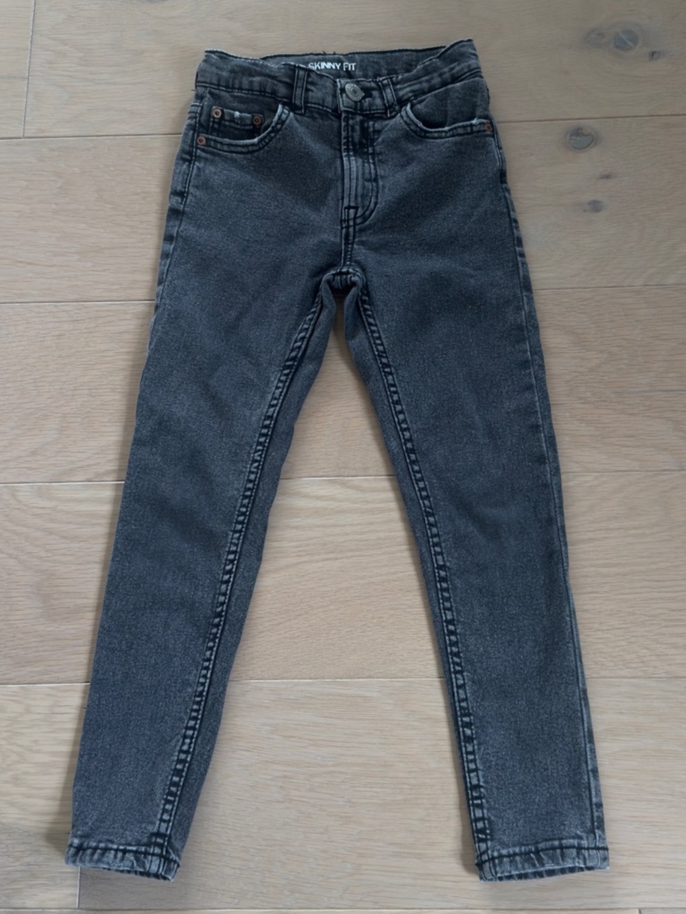 Zara kids boys denim jeans pants skinny fit gray jeans size 7